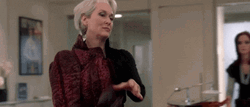 Miranda Priestly Here's My Coat GIF