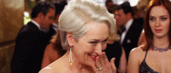 Miranda Priestly Mood Change Happy Then Sad  GIF