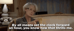 Miranda Priestly Set The Clock Forward GIF