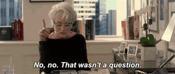 Miranda Priestly That Wasn't A Question GIF