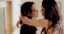 Miranda Rae Mayo And Shay Mitchell Comfort Hugs GIF