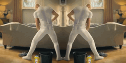 Mirrored Mr Clean Mopping The Floor  GIF