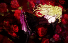 Misa Amane Gothic Dress Lying On Roses