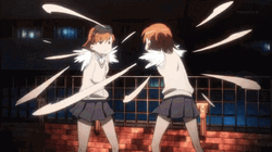 Misaka Mikoto Meeting Her Clone GIF