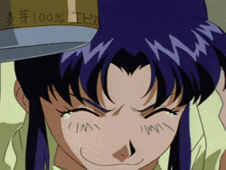 Misato Drunk Talk Cute Anime Girl GIF