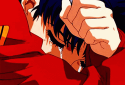 Misato Katsuragi Sad Crying Anime Girl GIF