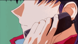Misato Neon Genesis Evangelion Calling Phone GIF