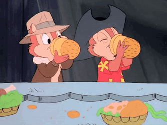 Mischievous Chip Knocking Down Glass GIF