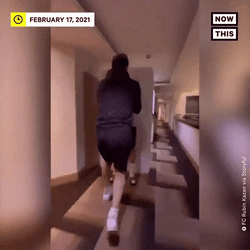 Mischievous Kids Falling Domino Effect GIF