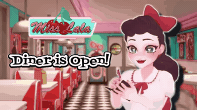 Miss Lala Diner Is Open Girl Holding Pen GIF