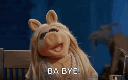 Miss Piggy Ba Bye GIF
