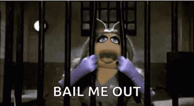 Miss Piggy Behind Bars Saying Bail Me Out GIF