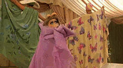 Miss Piggy Covered With Blanket GIF