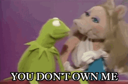 Miss Piggy Hitting Kermit GIF