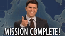 Mission Accomplished Colin Jost Thumbs Up GIF