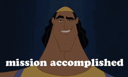 Mission Accomplished Kronk Emperor's New Groove GIF