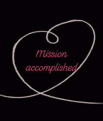 Mission Accomplished Minimalist Heart Forming GIF