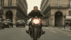 Mission Impossible Tom Cruise Riding A Motorcycle GIF