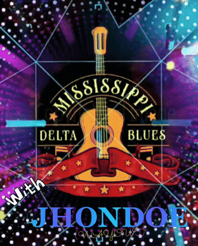 Mississippi Delta Blues Poster With Guitar GIF