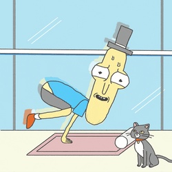 Mister Poopybutthole Farted Trying To Be Flexible GIF