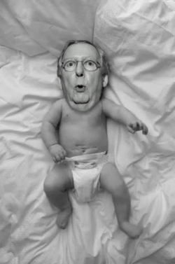 Mitch McConnell Baby Face Swap Meme GIF