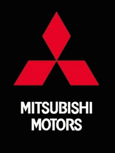 Mitsubishi Motors Logo Glowing In Dark GIF