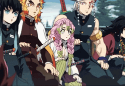 Mitsuri Kanroji Fell Rengoku Vs Akaza GIF