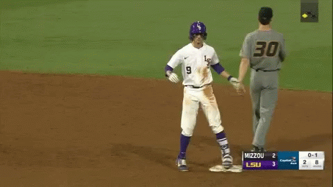 Mizzou Baseball Player Celebrating GIF
