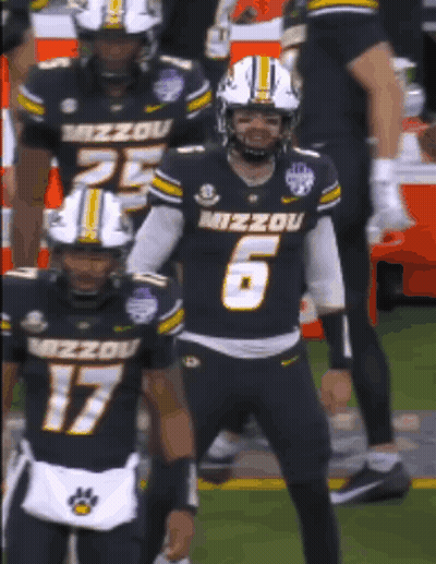 Mizzou Football Player Standing On Field GIF