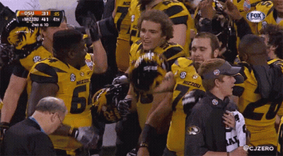 Mizzou Football Players Celebrating GIF