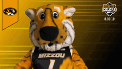 Mizzou Truman The Tiger Covers Eyes GIF