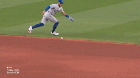 MLB Blue Jays Players Catching Baseball GIF