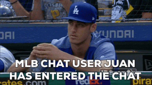 Mlb Chat User Juan Has Entered The Chat With A Baseball Player GIF