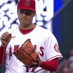 MLB Shohei Ohtani Holding Baseball GIF
