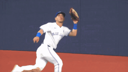 MLB Toronto Blue Jays Daulton Varsho Catching Baseball GIF