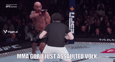 MMA Guru Assaulting Volk On Screen GIF