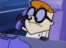 Mmmm Dexter Laboratory Cartoon Phone Call On Hold  GIF