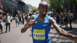 Mo Farah Running Marathon GIF