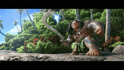 Moana Character Holding Hook GIF