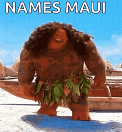 Moana Character On Beach With Boat GIF