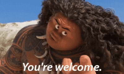 Moana Character Thumbs Up Saying You're Welcome GIF
