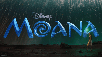 Moana Movie Poster Woman On Rocky Beach GIF