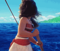 Moana Sailing Across The Ocean