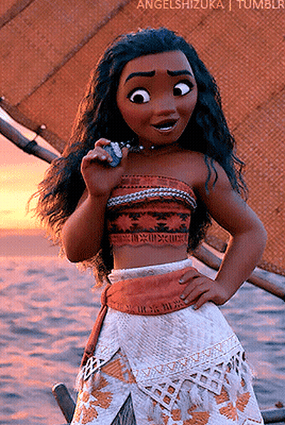 Moana Standing On Boat GIF