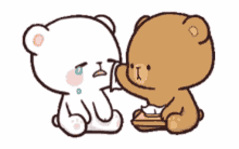 Mocha Caring For Crying Milk GIF