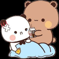 Mocha Caring For Sick Milk Animation GIF