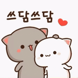 Mochi Cat Patting Head GIF