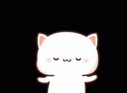 Mochi Cat Peace Sign Wink GIF