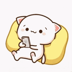 Mochi Cat Slept While On Phone GIF