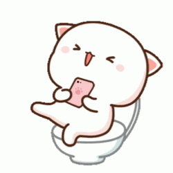 Mochi Laughing In The Bathroom GIF